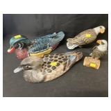 Machine Carved Ducks and Birds