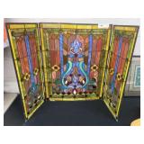 Stained Glass Tri Fold Screen
