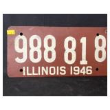 1946 Illinois License Plate