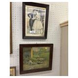 (2) Ogee Frames with Prints