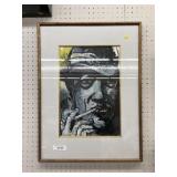 Signed Contemporary Watercolor w/ Frame
