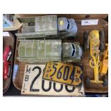 Vintage Toys and License Plates