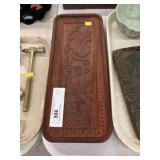 Carved Wood Foo Dog Platter