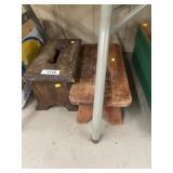 (2) Primitive Wood Milking Stools