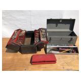 2-Metal Tool Boxes w/ Contents