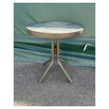 Circular Glass Top End Table
