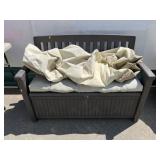 Keter Outdoor Plastic Storage Bench w/ Cover