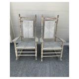 2-Porch Rockers w/ Woven Cord Seats