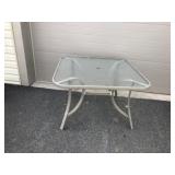 Glass Top Square Patio Table