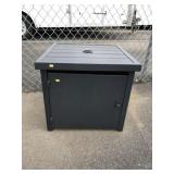 Metal Patio Side Table w/ Lower Door