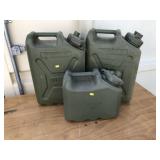 3-Plastic US Government Issued Water Cans