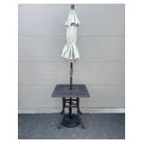 Small Patio Table w/ Umbrella and Stand