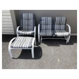 3-Pc Patio Set Including Glider, Armchair & Ottoma