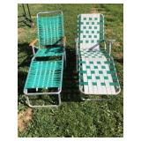 2-Aluminum Lawn Chaise Lounge Chairs