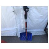 3-Plastic Snow Shovels and Rake