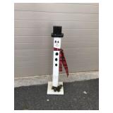 Wooden Snowman w/ Black Cap