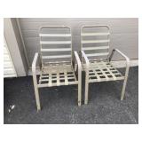 2-Metal Patio Arm Chairs