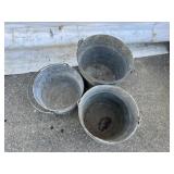 3-Various Galvanized Buckets