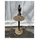 Vintage Pitcher Pump Mounted on Metal Plant Stand