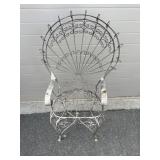 Victorian Period Metal Garden Chair w/ Fanback Dec