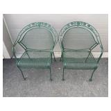 2-Metal Patio Arm Chairs