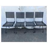 4-Metal Patio Folding Chairs