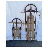 2-Vintage Metal Runner Sleds