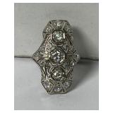 18K Diamond Filigree Cocktail Ring, Apx. 3/4 ctw.