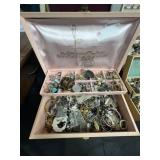 Costume Jewelry with Jewelry Box