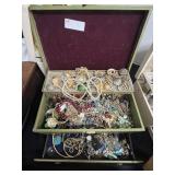 Costume Jewelry with Jewelry Box