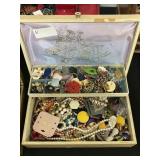 Costume Jewelry with Jewelry Box