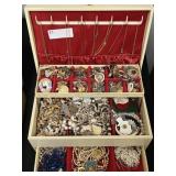 Costume Jewelry with Jewelry Box