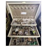Costume Jewelry with Jewelry Box