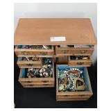 Costume Jewelry with Jewelry Box