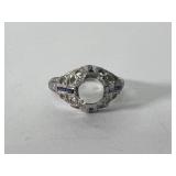 Platinum Art Deco Filigree Mounting