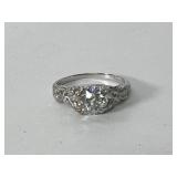 Platinum Filigree Diamond Ring, 2/3 ct.