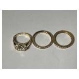 (3) 14K CZ Rings
