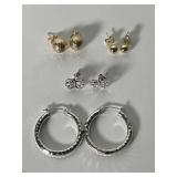 (4) Pairs of 14K Earrings
