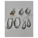 (4) Pairs of 14K Earrings