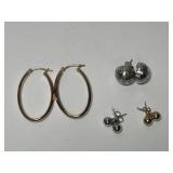 (4) Pairs of 14K Earrings