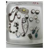(19) Pieces of Sterling Silver Jewelry