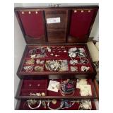 Costume Jewelry with Jewelry Box