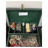 Costume Jewelry with Jewelry Box