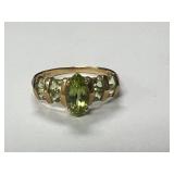 14K Peridot Ring