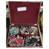 Costume Jewelry with Jewelry Box