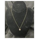 14K Diamond Pendant and Chain