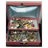 Costume Jewelry with Jewelry Box