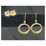 (4) Pairs of 14K Earrings