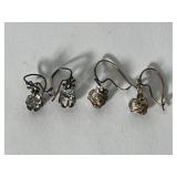 (2) Victorian 10K Paste Earrings