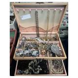 Costume Jewelry with Jewelry Box